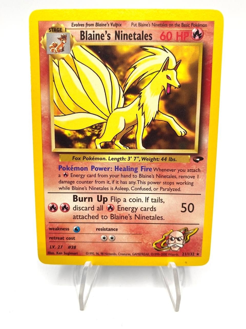 Carta Pokémon Blaine's Ninetales 21/132 set Gym Challenge Excellent ENG Vintage