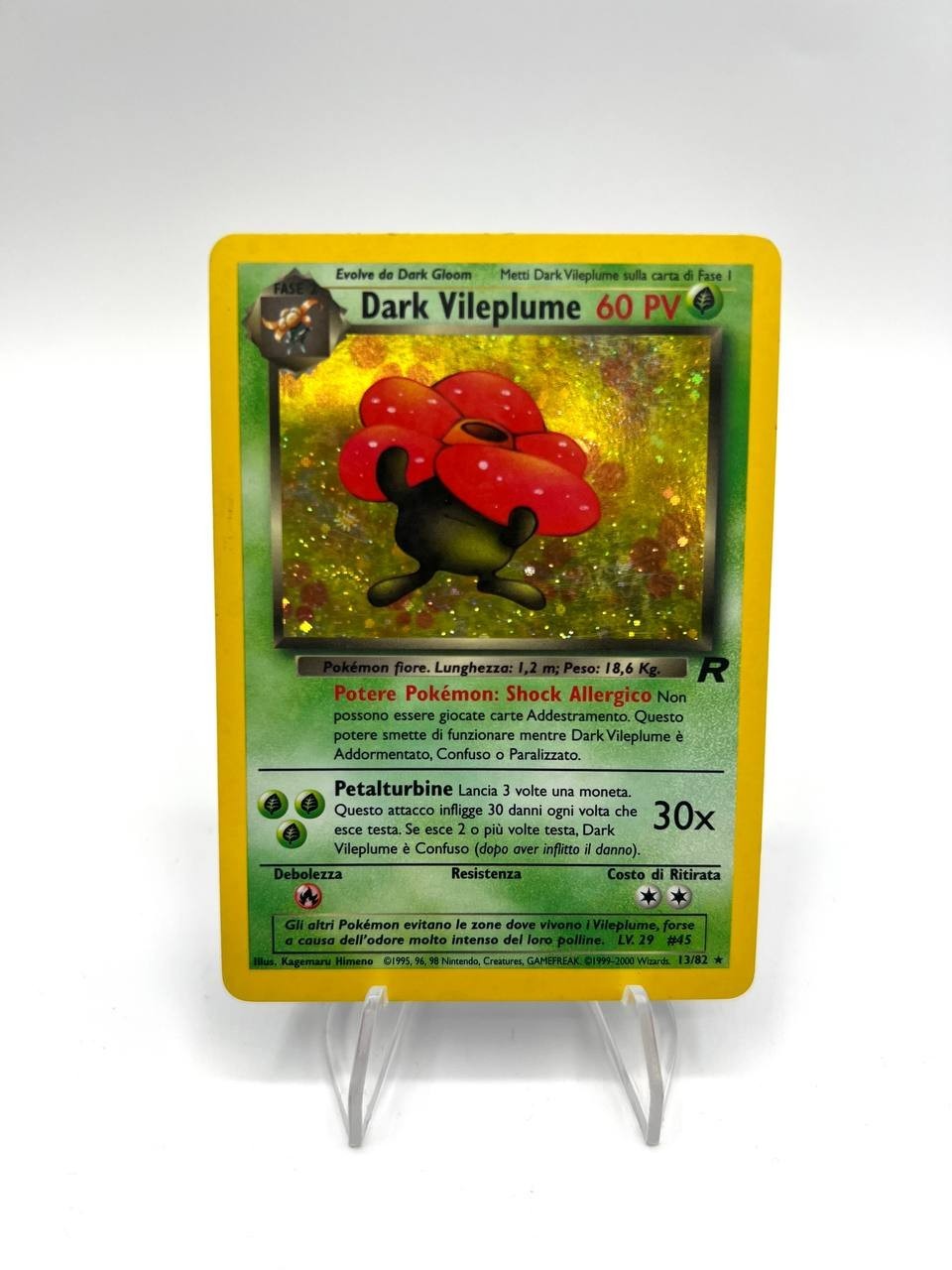 Carta Pokémon Dark Vileplume Holo set Team Rocket 13/82 Played Vintage Italiano