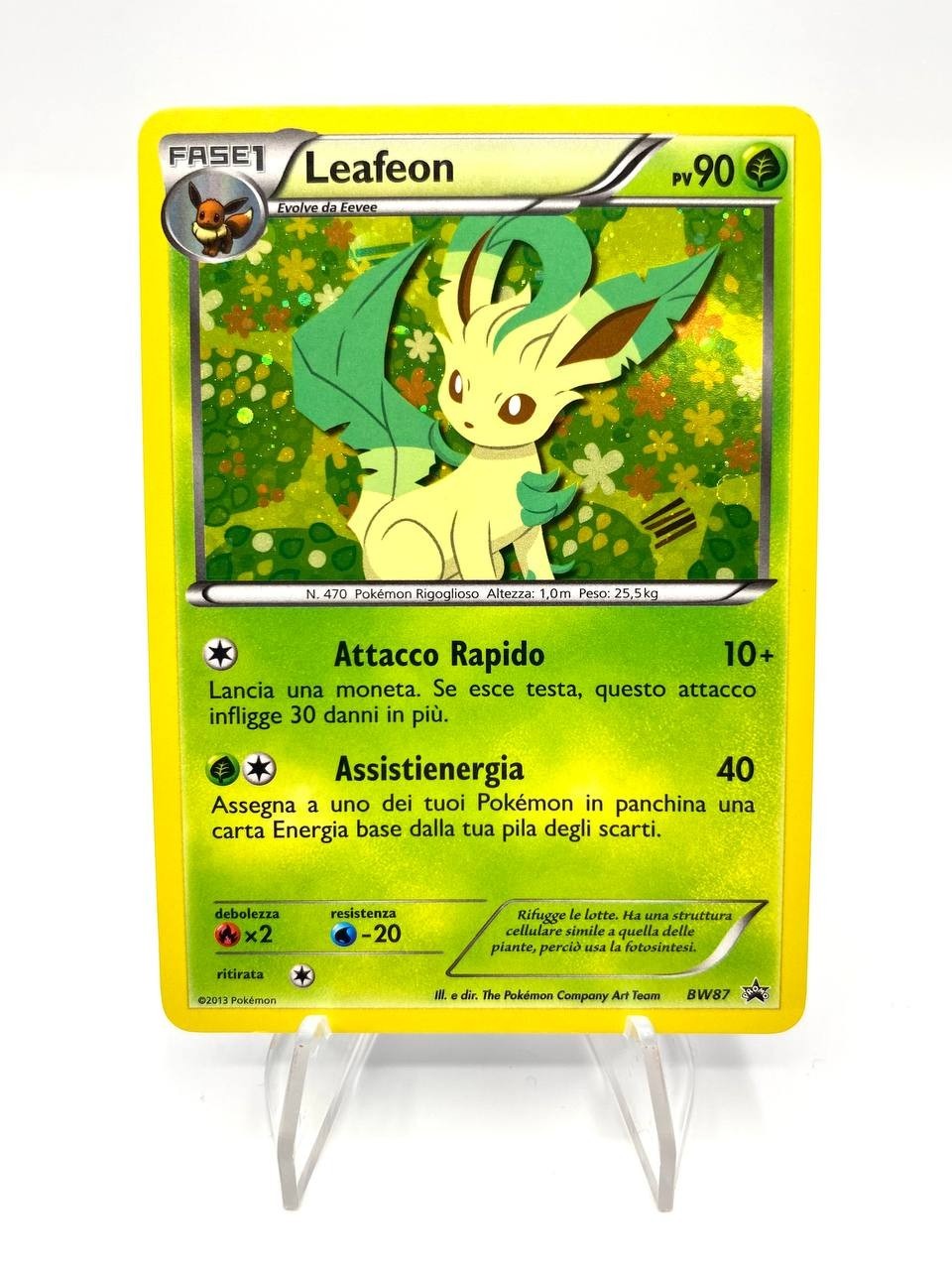 Carta Pokémon Leafeon Black Star Promos Holo BW87 Near Mint Italiano 2013