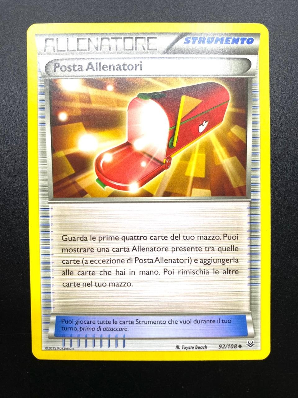 Carta pokemon posta allenatori 92/108 set furie volanti Italiano no holo NM
