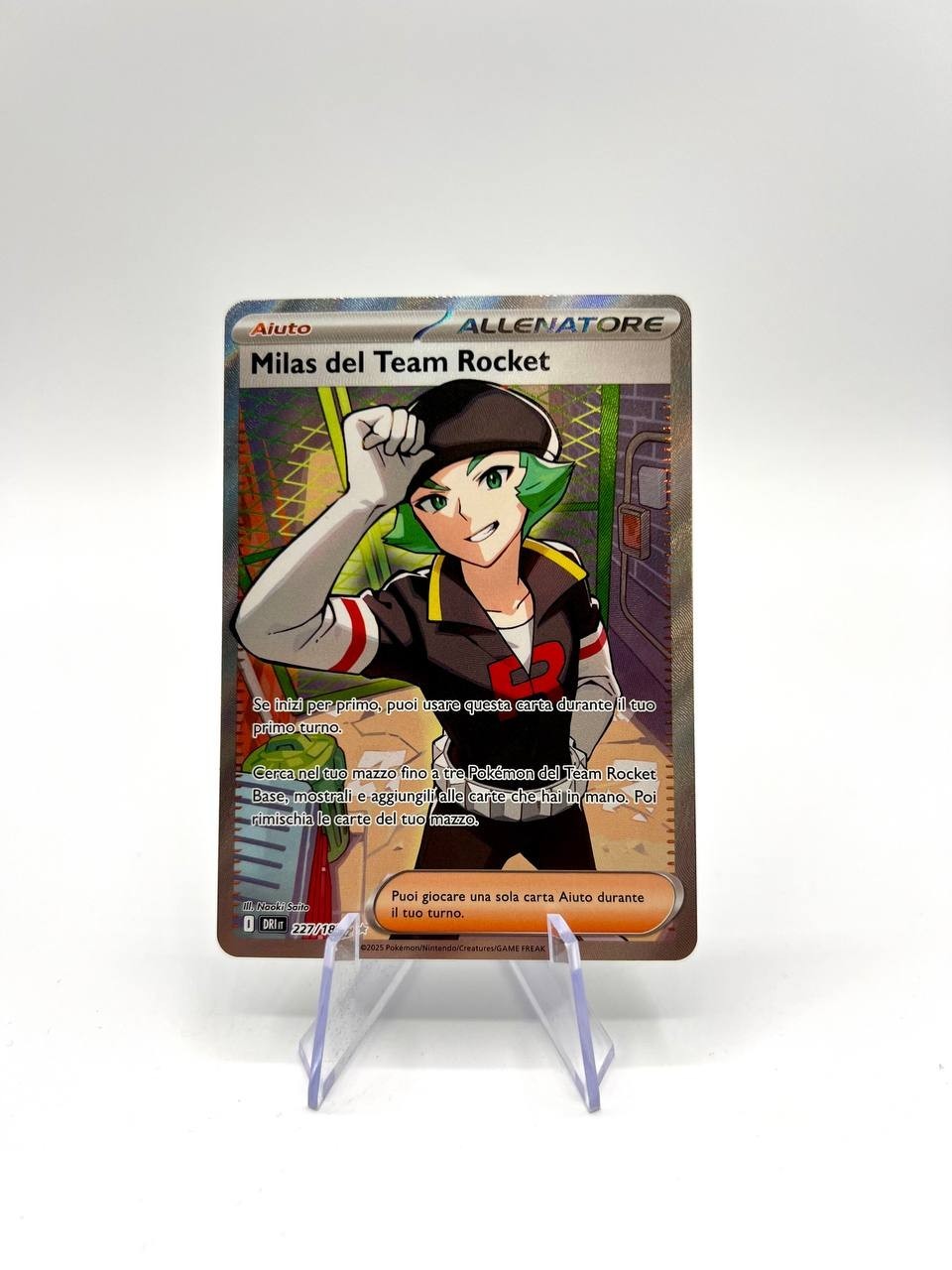 Carta Pokémon Milas del Team Rocket 227/182 set Rivali Predestinati italiano
