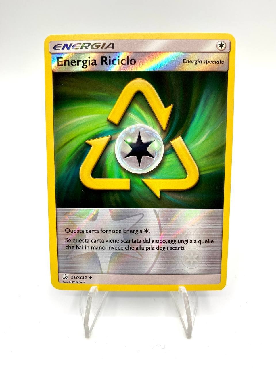 Carta Pokemon Energia riciclo 212/236 Sintonia mentale Reverse Holo Italiano NM