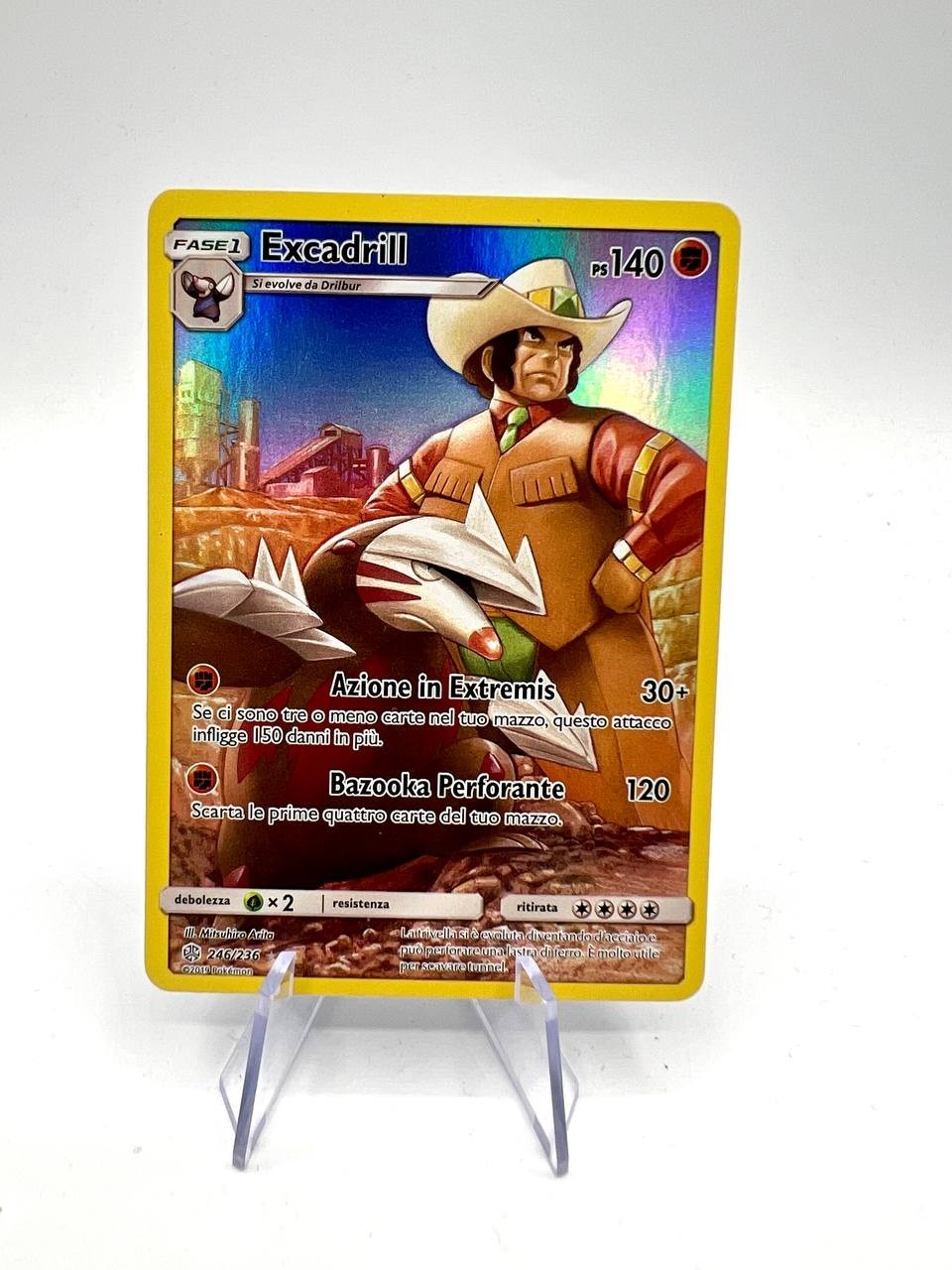 Carta pokemon Excadrill 246/236 set Eclissi cosmica Italiano Holo Excellent