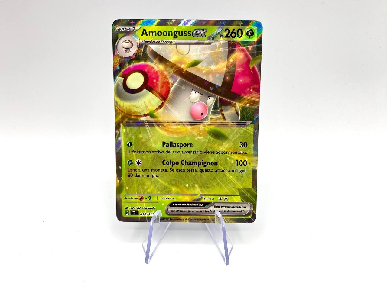 Carta pokemon Amoonguss EX JTG 011/159 Set avventure insieme Italiano Near Mint