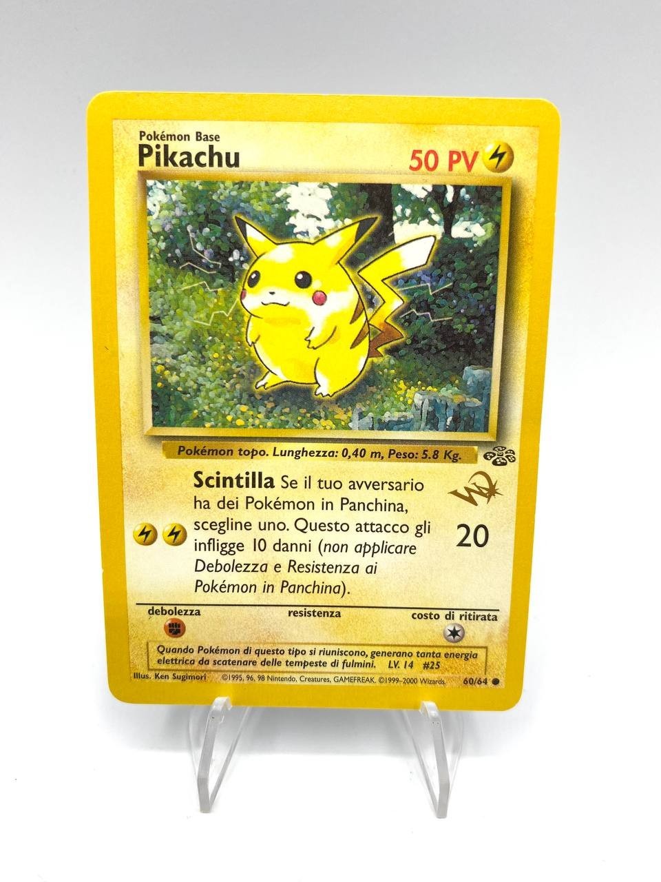 Carta Pokemon Pikachu 60/64 Wizard of the Coast Stamped set Jungle Italiano EXC