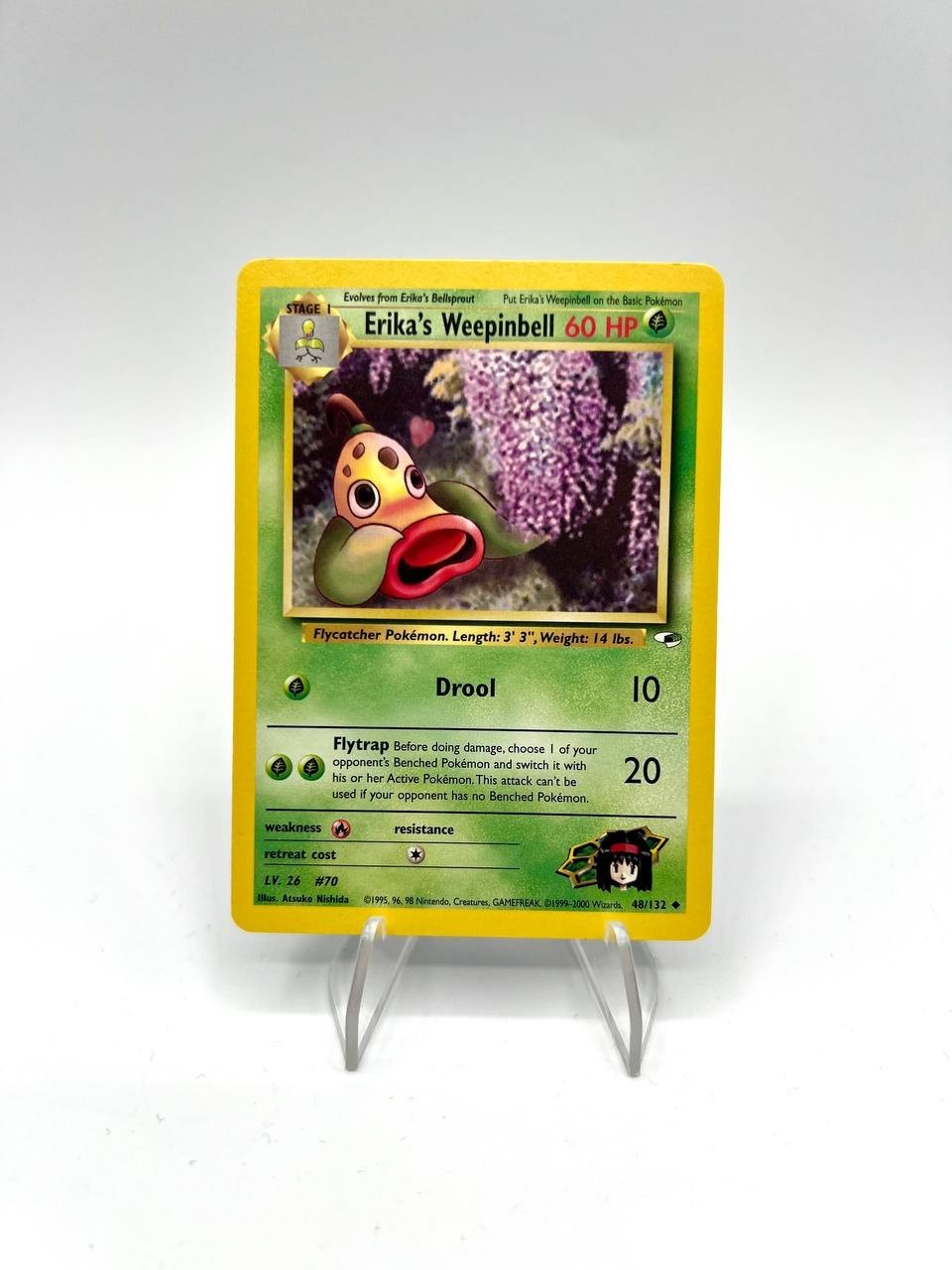 Carta Pokemon Erika's Weepinbell 48/132 set Gym Heroes Vintage Excellent Inglese