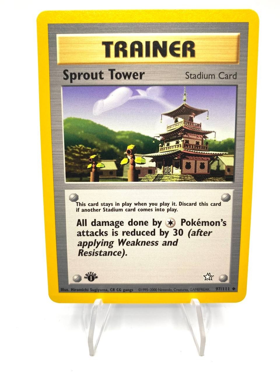 Carta pokemon Sprout Tower 97/111 1st edition set Neo Genesis Near mint ENG