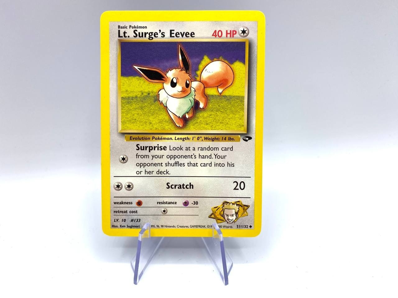 Carta Pokemon lt surge's eevee set Gym Challenge Inglese Good No holo