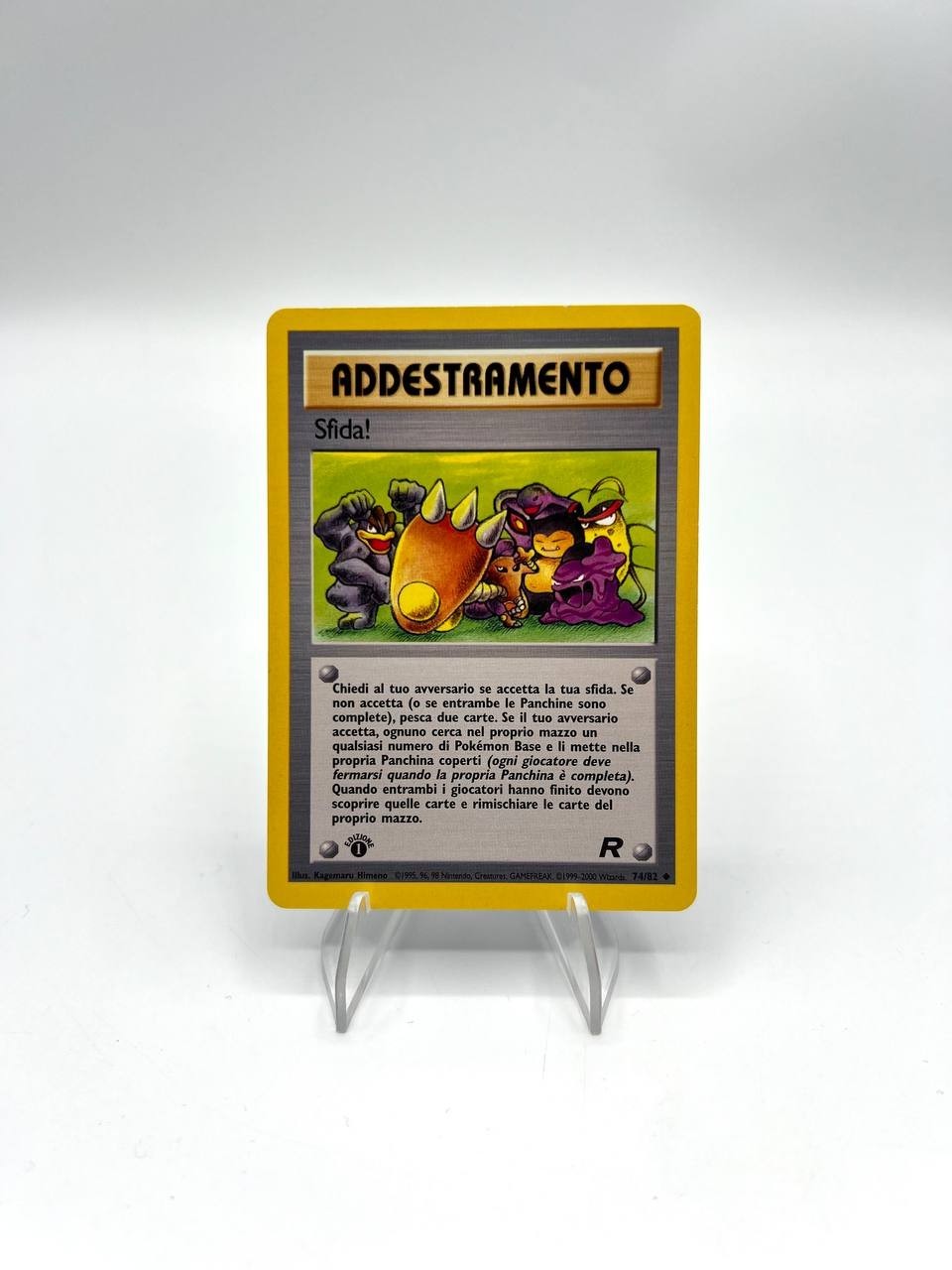 Carta Pokémon Sfida! 74/82 Team Rocket 1st Edition Excellent Vintage Italiano