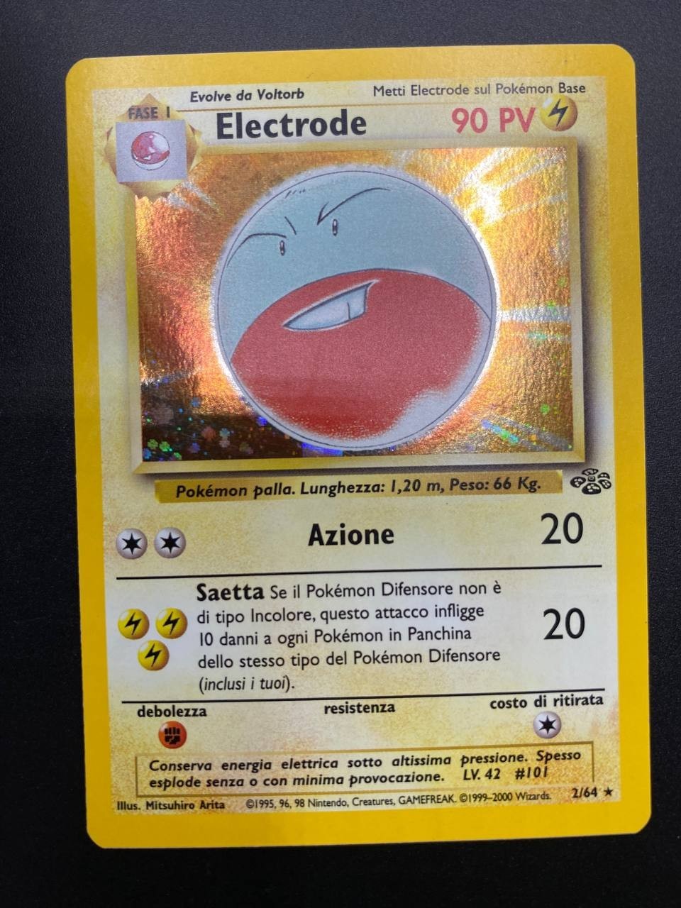 Carta pokemon Electrode Set Jungle JU 2/64 HOLO Italiano Good