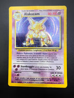 Carta Pokemon Alakazam 1/102 Set Base BS Holo Good Vintage Italiano wizards