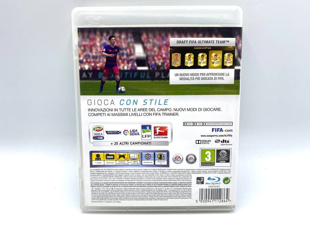 Videogioco calcio FIFA 16 Sony PS3 PLAYSTATION 3 completo Funzionante Italiano