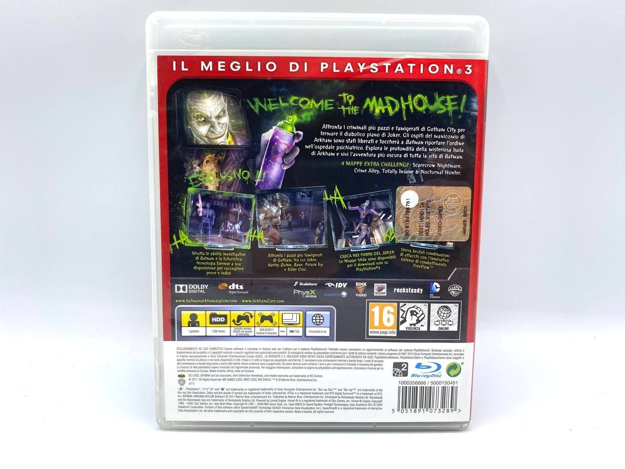 Batman: Arkham Asylum essential GOTY Sony PlayStation 2010 PS3 Completo Italiano