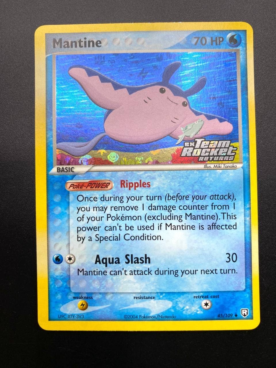 Carta pokemon Mantine EX Team Rocket Returns 45/109 Holo Stamped Near mint ENG