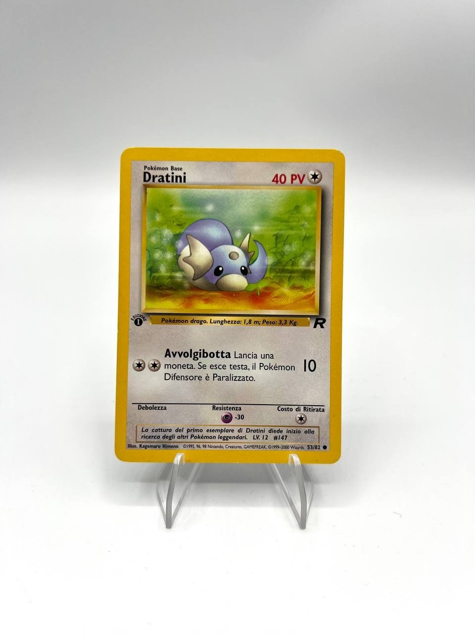 Carta Pokemon Dratini Team Rocket 53/82 1a edizione Excellent Italiano Vintage