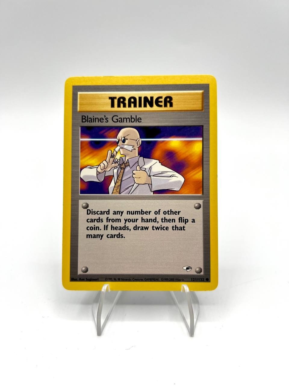 Carta pokemon Blaine's Gamble 121/132 Gym Challenge Vintage Inglese Excellent