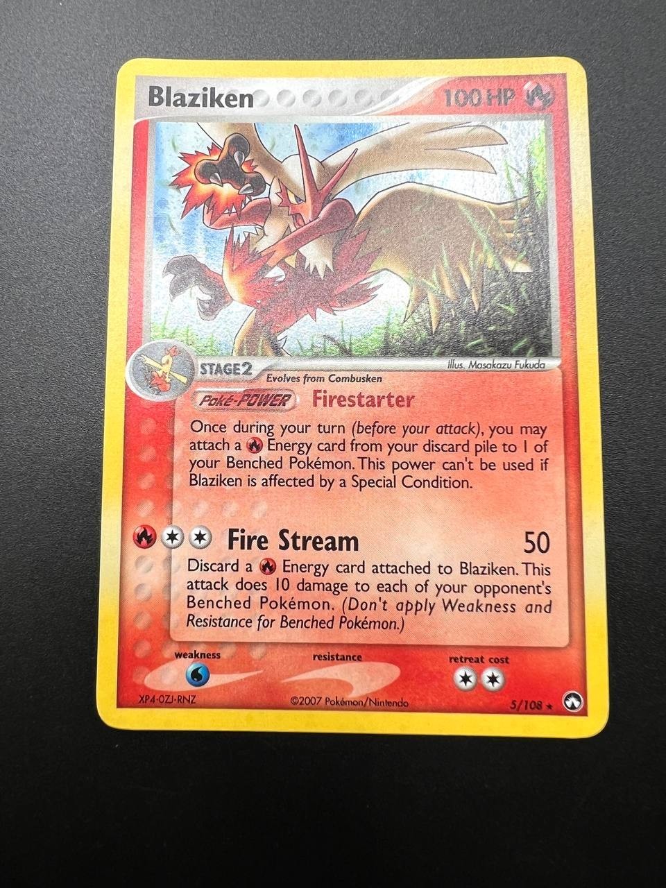 Carta Pokemon Blaziken 5/108 set Power Keepers Holo Good Vintage Inglese