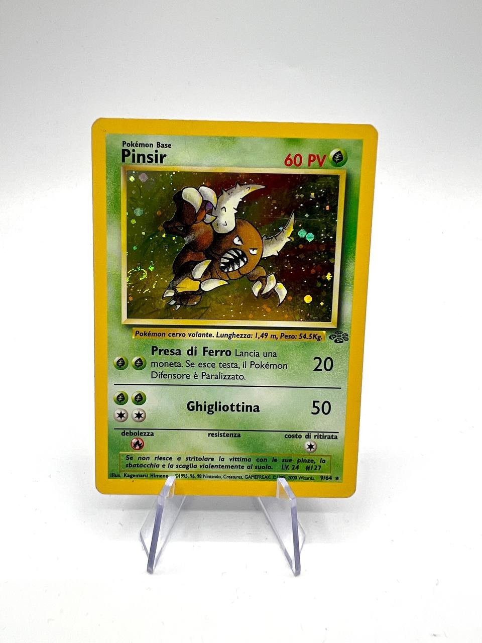 Pokémon TCG Pinsir Holo Rare Jungle First Edition 9/64 italiano light played