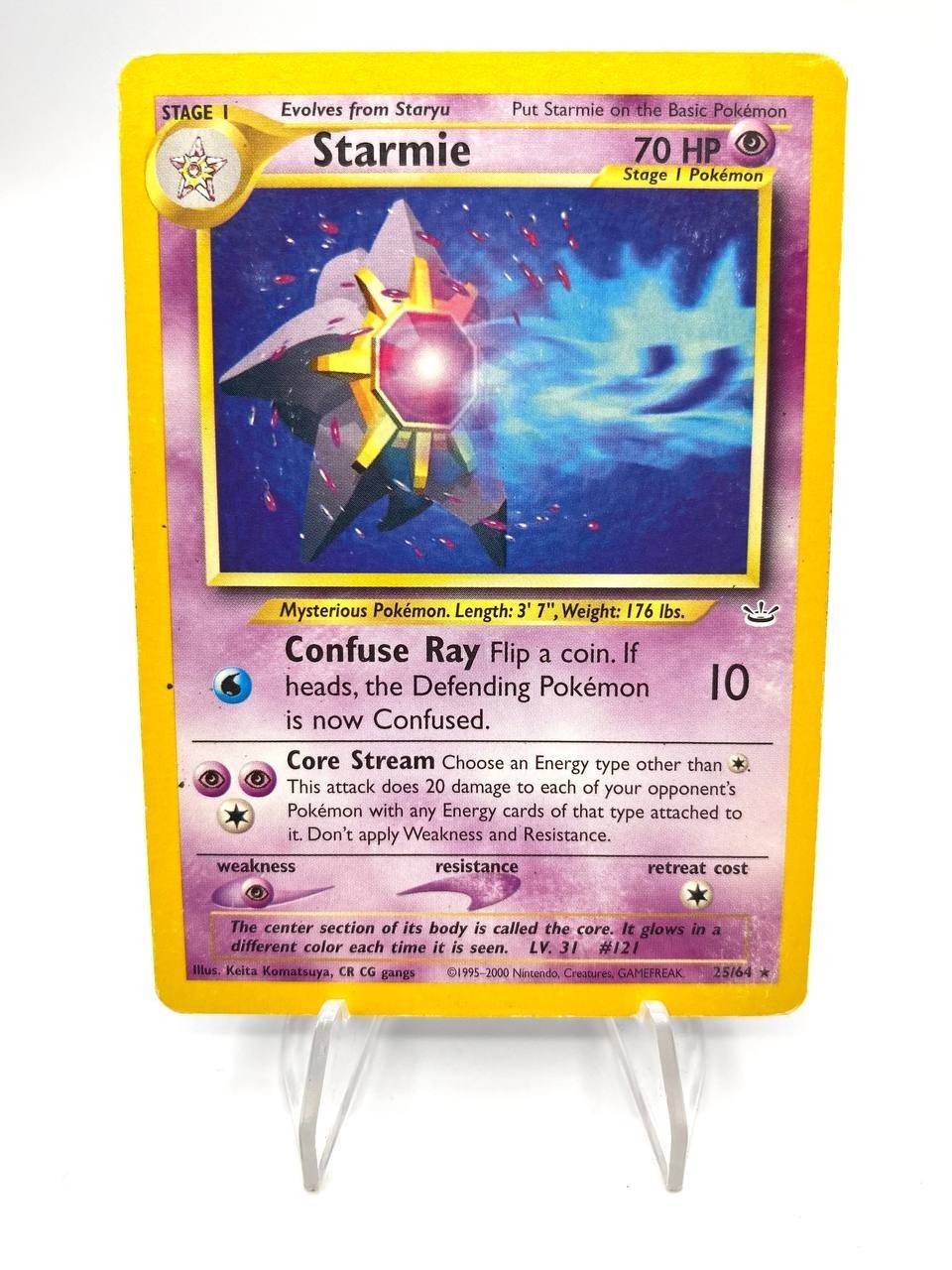 Carta pokemon Starmie 25/64 set Neo Revelation Inglese Inked Poor Vintage