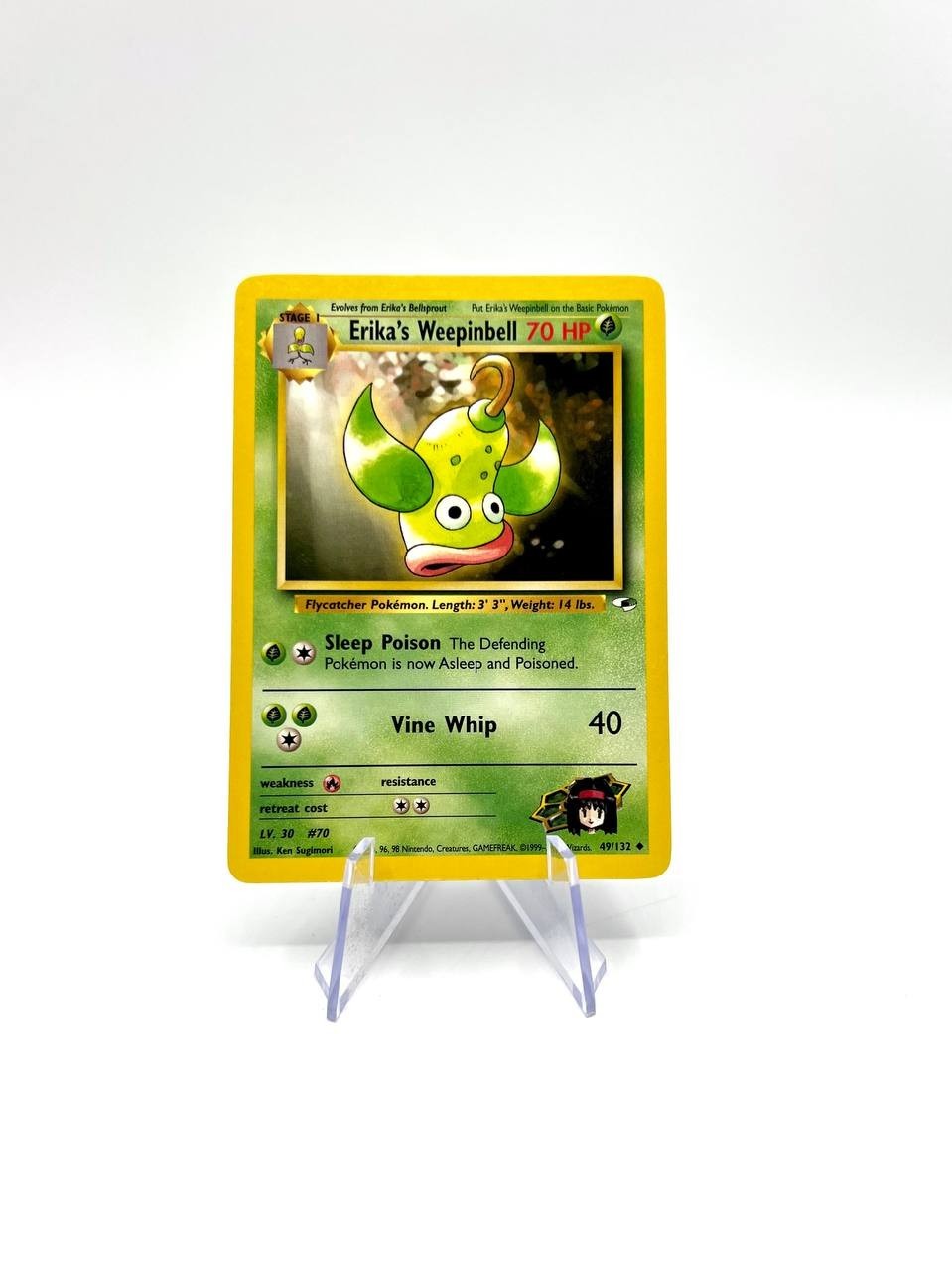 Carta Pokemon Erika's Weepinbell 49/132 set Gym Heroes Vintage good Inglese