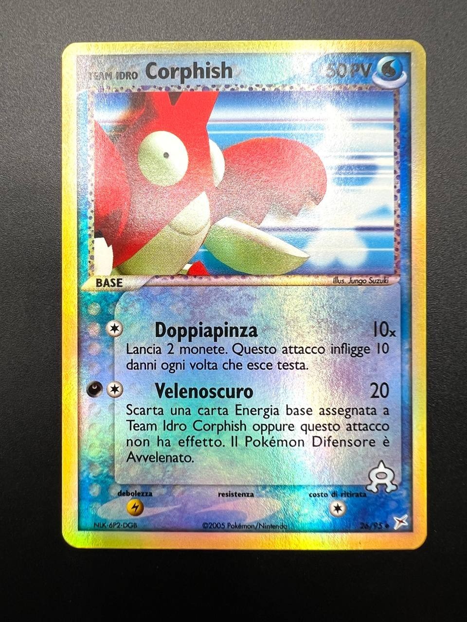 Carta pokemon Team idro Corphish 26/95 ex Team Magma vs Team Aqua Reverse NM ITA