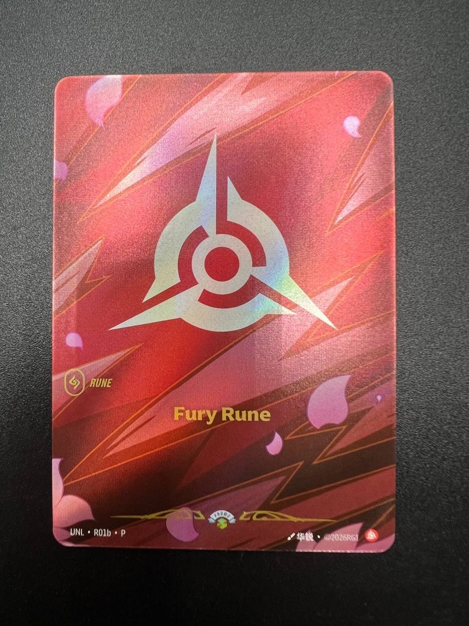 Fury Rune Nexus Night Promo Foil UNL-r01b - Near Mint - Riftbound Card League