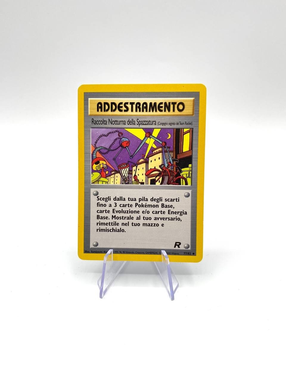 Carta Pokemon Raccolta Notturna della Spazzatura set Team Rocket 77/82 ITA Good