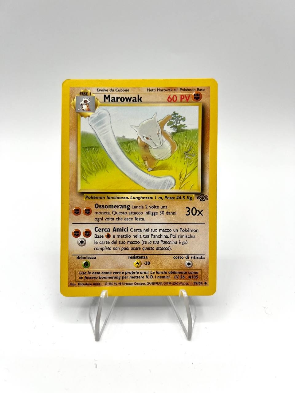 Carta pokemon Marowak 39/64 set Jungle JU Vintage Good Italiano No holo