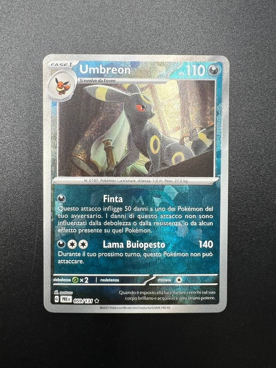 Umbreon masterball PRE 059/131  Prismatic Evolutions Pokemon Card near mint