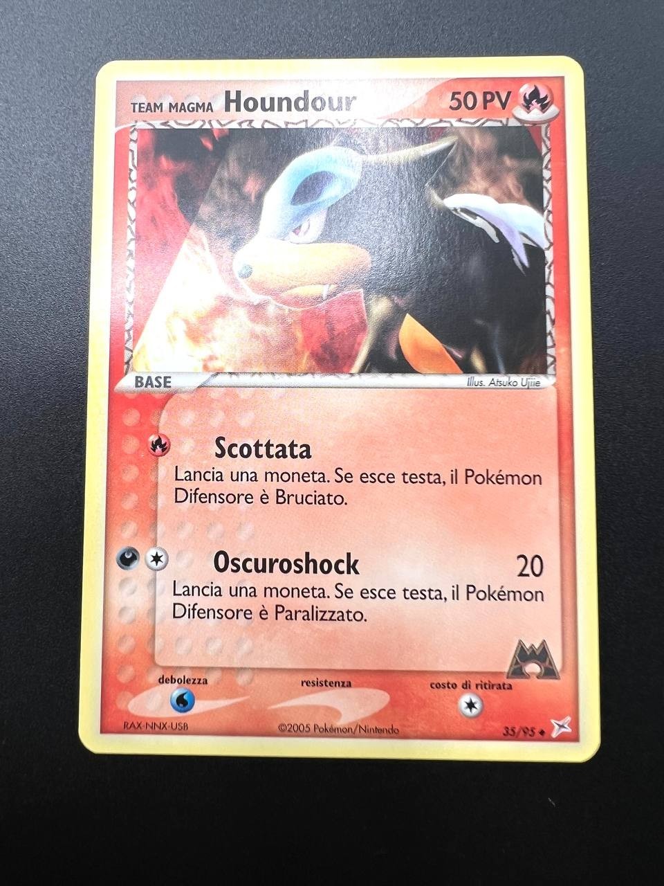 Team Magma Houndour 35/95 ex team Magma vs team idro Excellent No holo Italiano