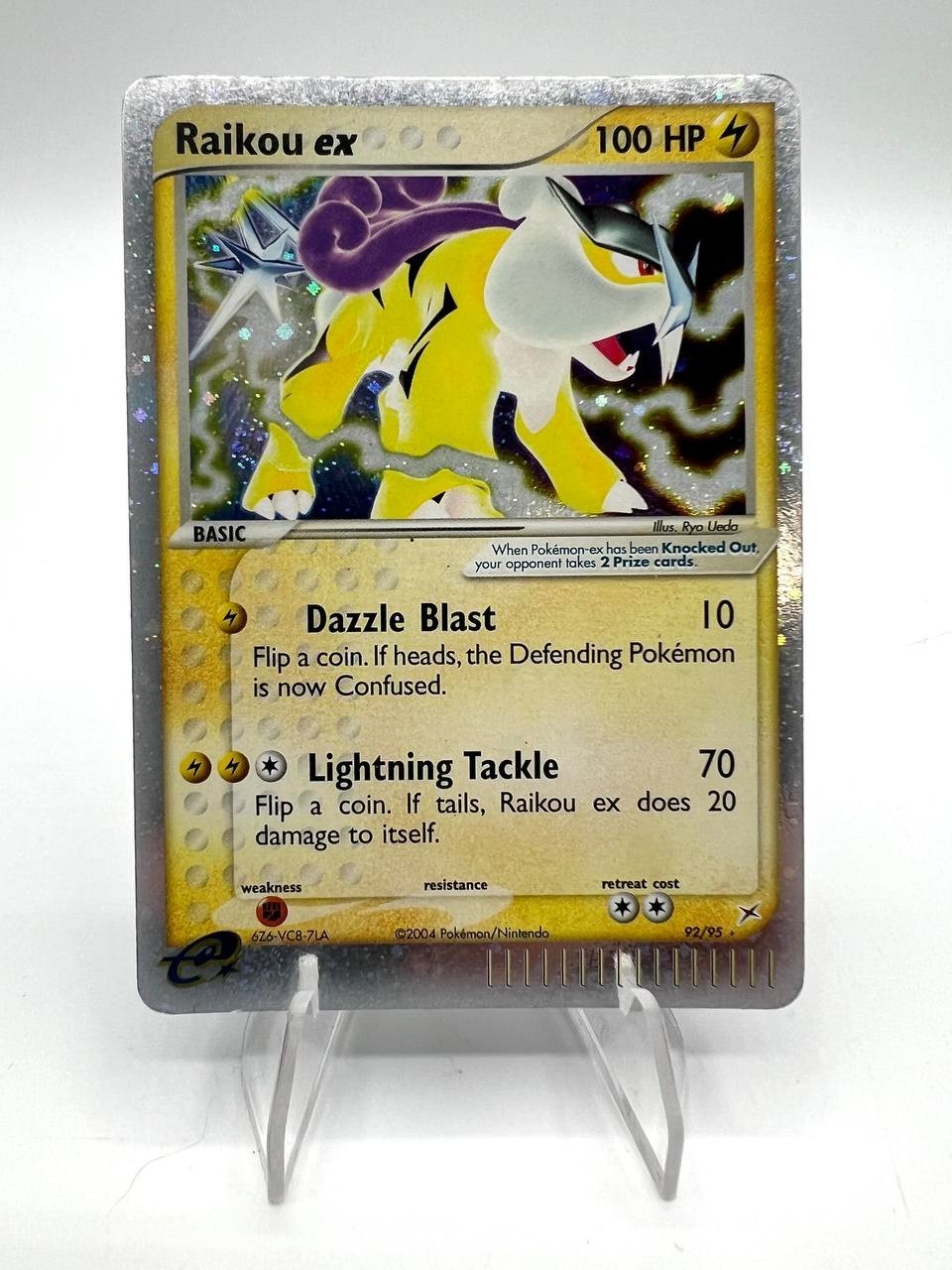 Carta pokemon Raikou ex 92/95 Holo Team Magma v Team Aqua Inglese Good Vintage