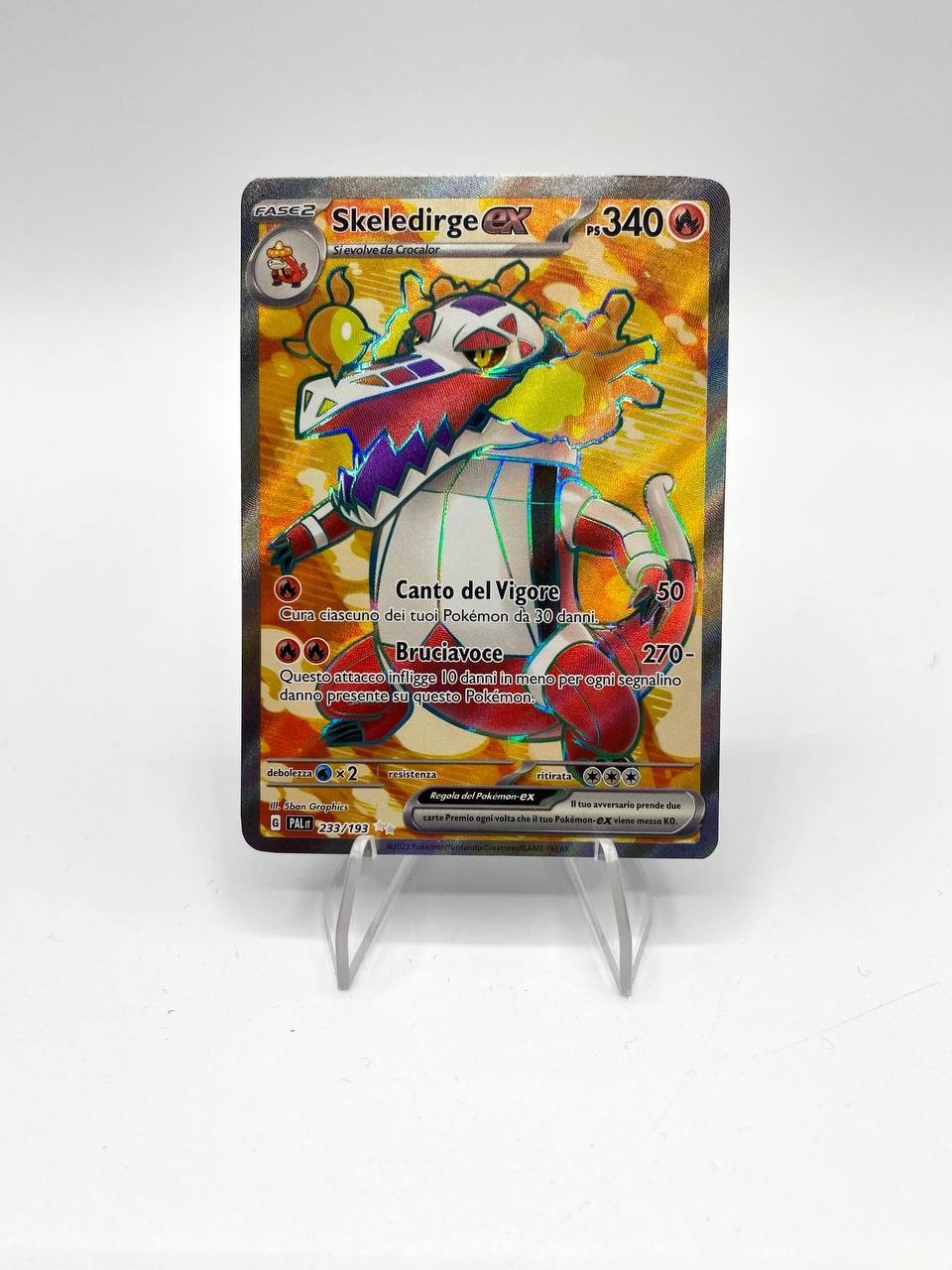 Carta pokemon Skeledirge EX 233/193 PAL set Evoluzioni a paldea holo Italiano NM