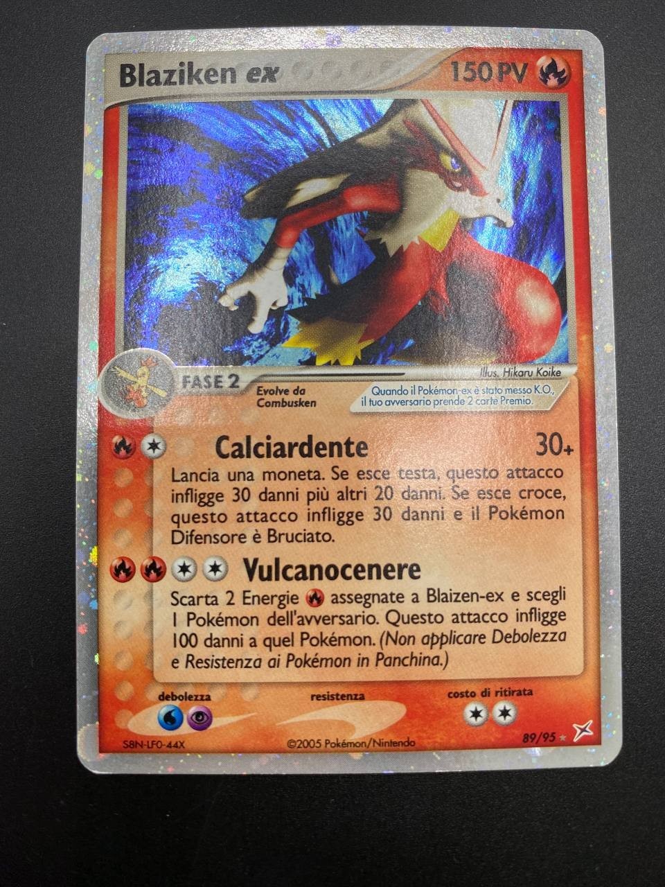 Carta Pokemon EX TEAM MAGMA vs TEAM ACQUA 89/95 Blaziken ex Italiano Excellent