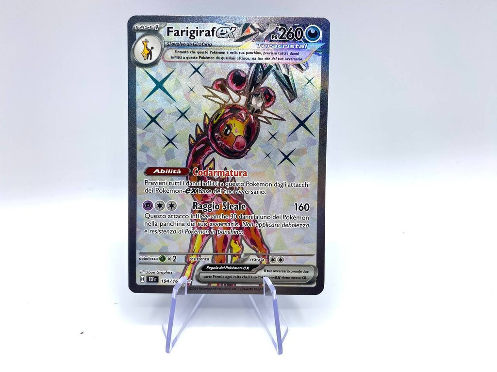 Carta FARIGIRAF EX 194/162 TEF Pokemon set Cronoforze ITALIANO NEAR MINT Holo