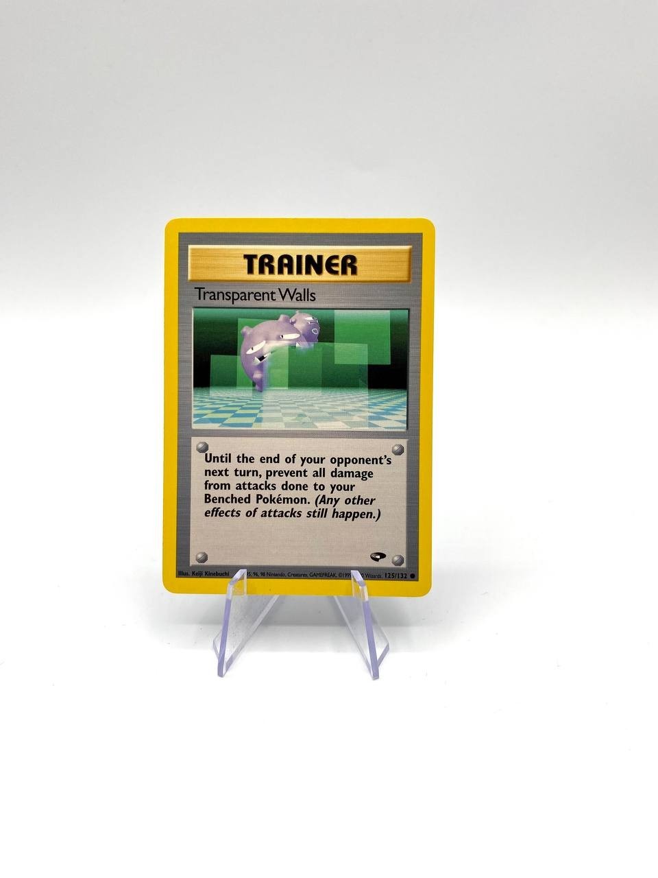 Carta Pokemon Transparent Walls 125/132 Gym Challenge Inglese Vintage Excellent