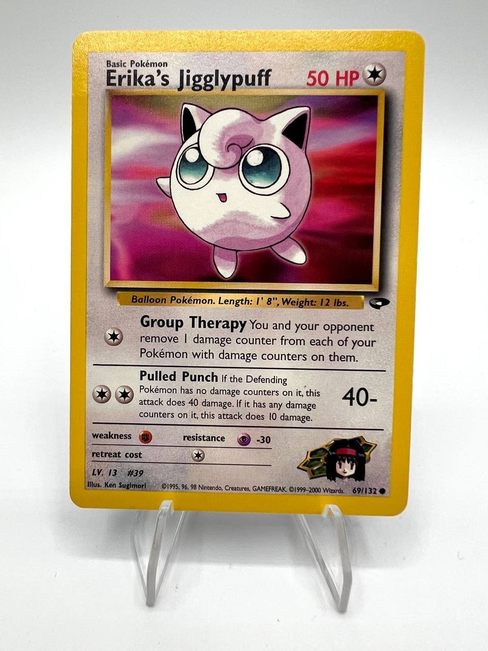Carta pokemon Erika's Jigglypuff 69/132 set Gym Challenge Excellent Inglese
