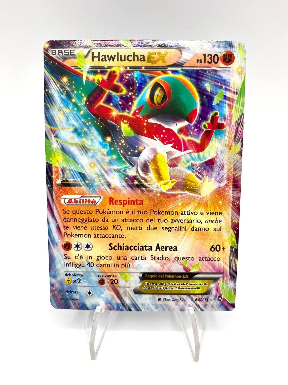 Carta Pokemon Hawlucha EX 64/111 Ultra Rare set XY Furious Fists Near Mint Holo