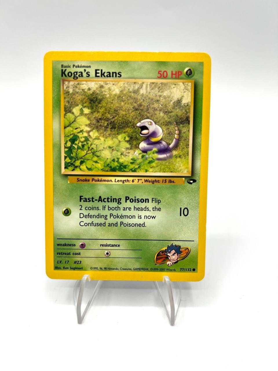 Carta pokemon Koga's Ekans 77/132 set Gym Heroes inglese Vintage Excellent
