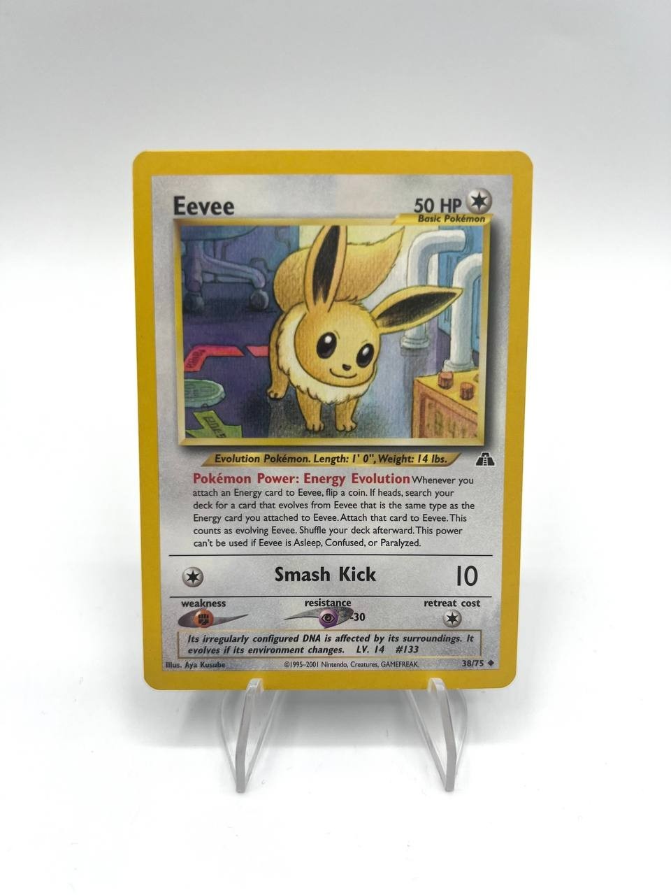 Carta pokemon Eevee 38/75 set Neo Discovery Inglese Near mint No holo Vintage