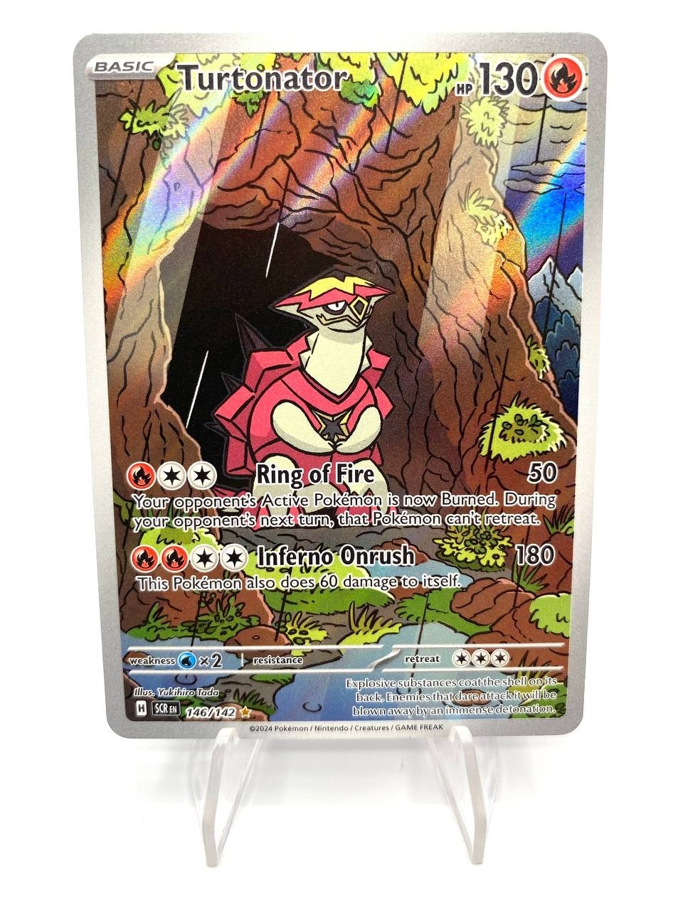 Carta Pokemon Turtonator 146/142 set Corona Astrale SCR Italiano Near Mint Holo