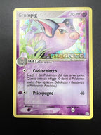 Carta pokemon Grumpig 30/106 set EX Emerald Holo Stamped Italiano Near mint