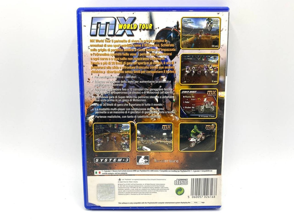 PS2 PLAYSTATION 2 MX WORLD TOUR  ITALIANO ITA COMPLETO FUNZIONANTE TESTATO