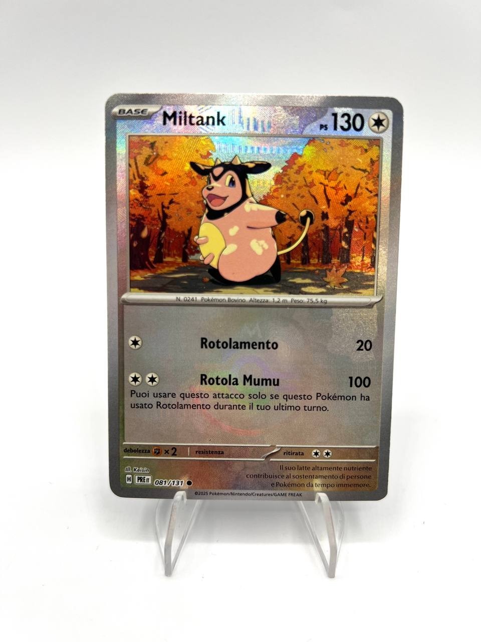Carta Pokemon Miltank Master Ball reverse 081/131 PRE Evoluzioni prismatiche NM