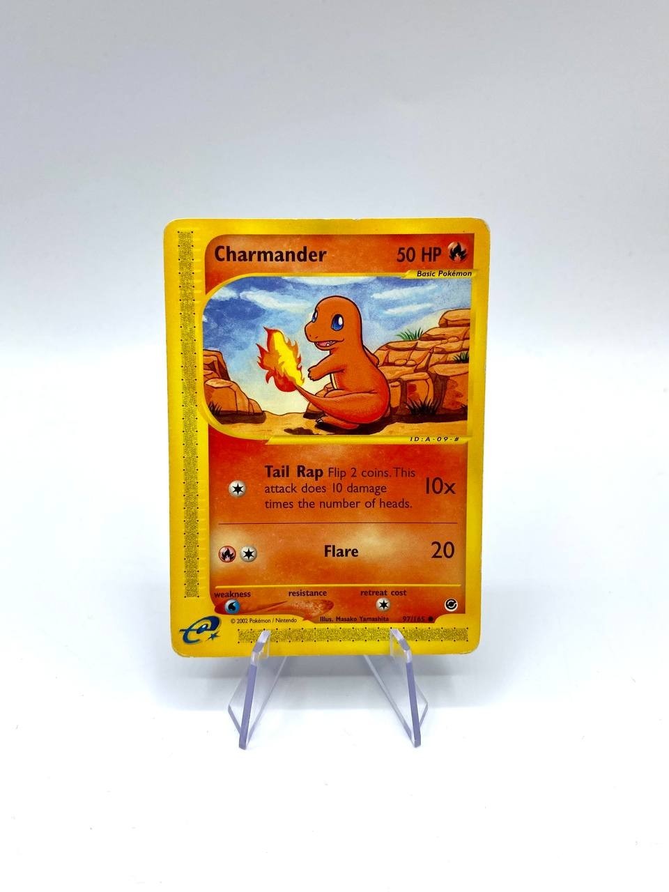 Carta Pokemon set Expedition Charmander 97/165 No Holo Inglese Vintage Poor
