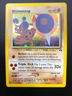 Carta pokemon Hitmontop Holo 3/75 set Neo Discovery Played Inglese Holo Vintage