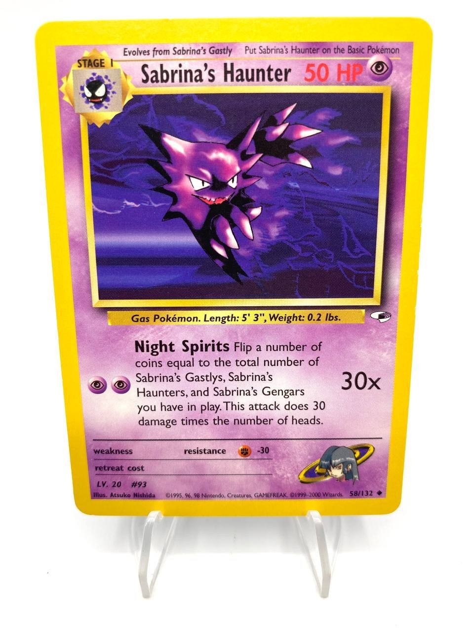 Carta Pokemon set Gym Challenge Sabrina's Haunter 58/132 Excellent Inglese ENG