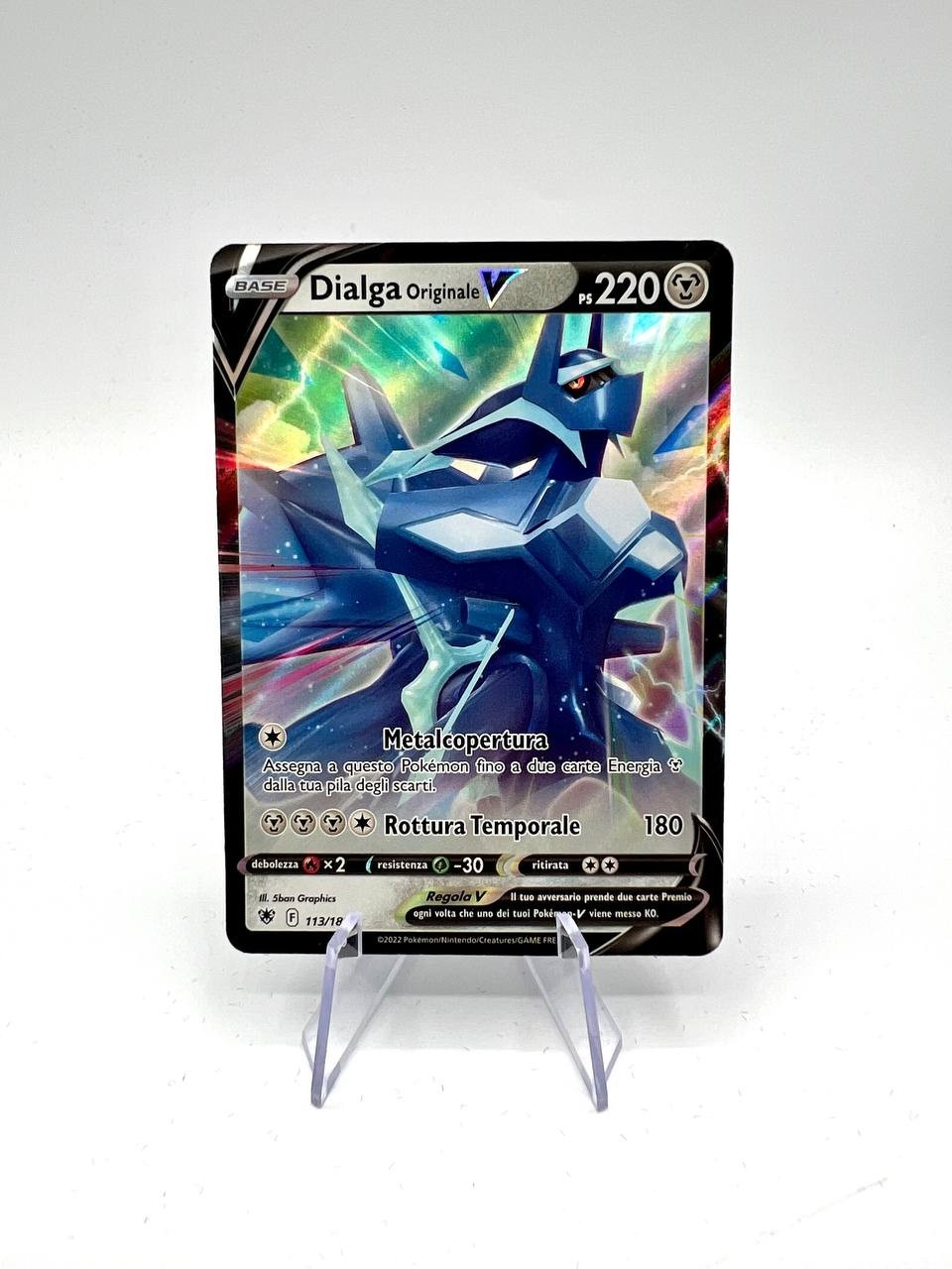Dialga Originale V 113/189 Near Mint Pokemon Lucentezza Siderale italiano