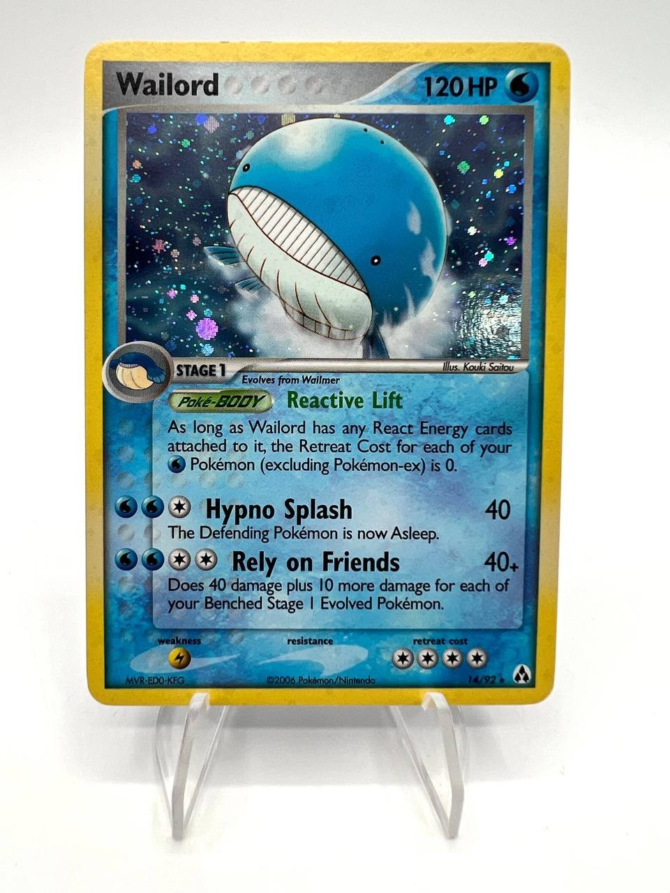 Carta pokemon Wailord 14/92 set Legend Maker Holo Near mint Inglese ENG