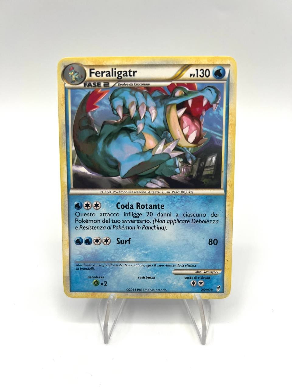 Feraligatr 25/95 Richiamo Leggende Rara Excellent italiano Carte Pokemon