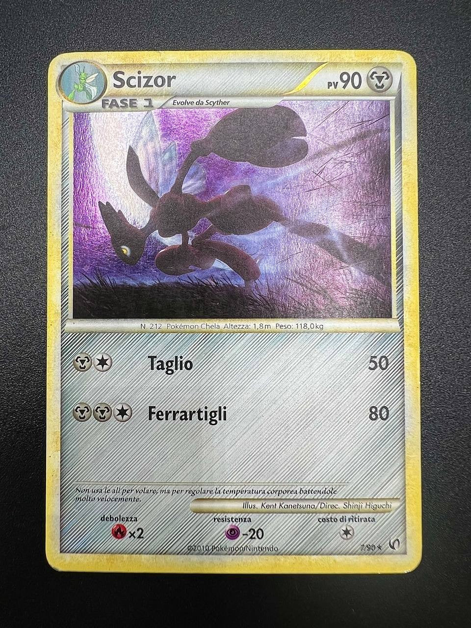 Pokemon Scizor set Senza Paura Holo 7/96 Italiano Holo Vintage Light played